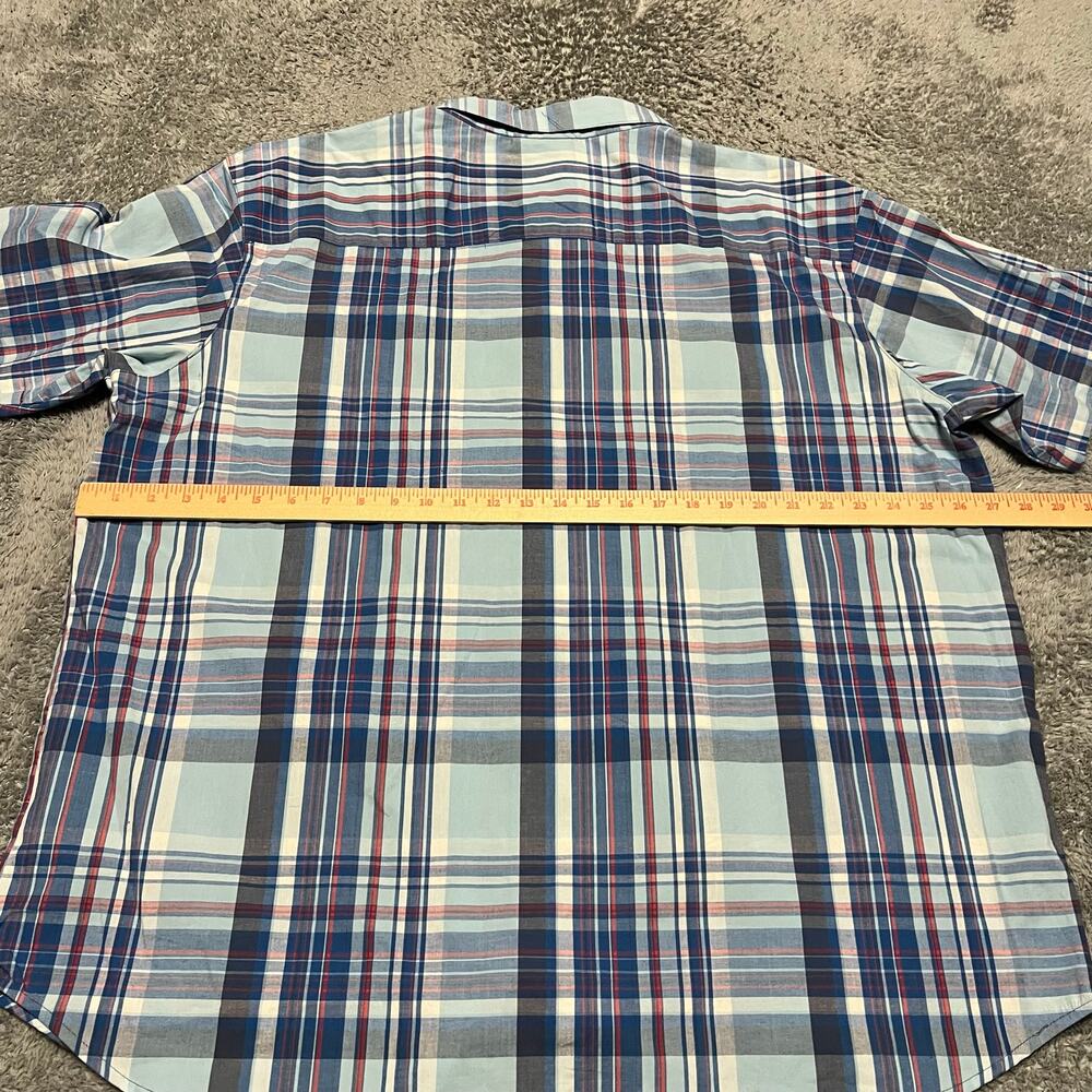 Columbia Shirt Mens XXL Button Up Blue Plaid Short Sleeve Regular - Picture 5 of 8